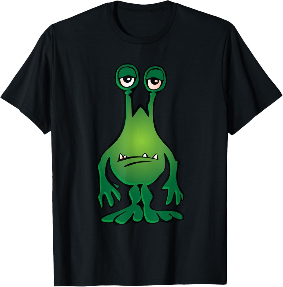 Alien Monster Silly Face Space Pattern Funny Novelty Gifts T-Shirt