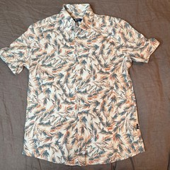 Stone Rose Men’s Short Sleeve Button Up Tropical Shirt Small Slim Hawaiian