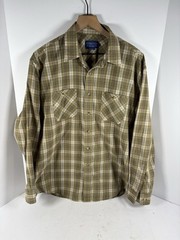 Pendleton Woolen Mills Plaid Button Front Shirt Men’s Large Long Sleeve L
