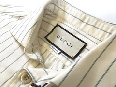 GUCCI Tunic Pullover Henley Striped Shirt Luxury Royal Gentleman Businessman 46