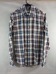 Express Fitted Men Button Down Shirt Blue 100%Cotton Long Sleeve SP 14-14 1/2