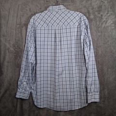 DuluthFlex KPI Long Sleeve Button Down Shirt Mens Size Medium White Blue Plaid