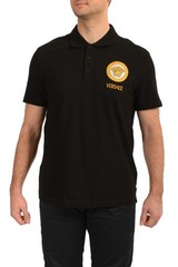 Versace Men’s Medusa Piquet Embroidery Short Sleeve Polo Shirt US 2XL IT 56
