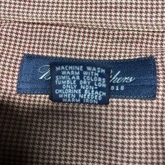 Brooks Brothers Maroon Micro Houndstooth Button Down Shirt Made in USA Sz L EUC