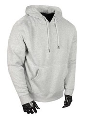 Hoodie Pullover Gray Jacket Fleece Pull-Over Kangaroo Pocket SLIM FITTING Hoody