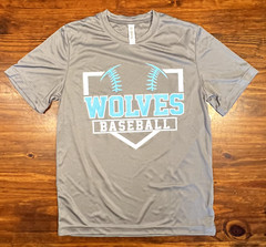 Wolves Baseball Screen Printed Graphic Unisex Shirt