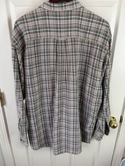 Pendleton Button Down Shirt Flannel Plaid Army Green Beige XL – 331