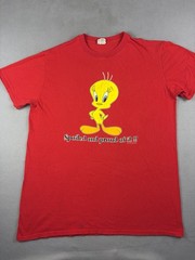Vintage Looney Tunes Tweety Bird T Shirt One Size Fits All Red Spoiled Proud 90s