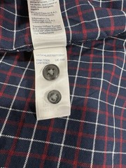 Tommy Hillfiger Men’s Medium Button Down Shirt Navy Red plaid Stretch Cotton