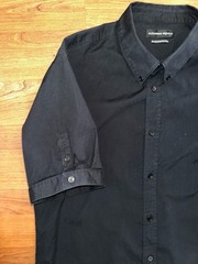 Alexander McQueen button up short sleeve cotton blendBrad Pitt poplin shirt 17+