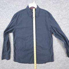 Buckle Black Dark Gray/Blue Size Medium Relaxed 100% Cotton Long Sleeve Shirt