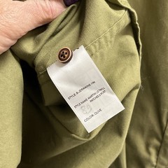 Public Record Shirt Mens Green Button Down L Hiking Outdoor Camping Patches