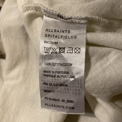 Allsaints Vintage Mens Noose Crew Neck T-Shirt Size XXL