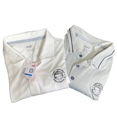 (x2) Cobra Puma Golf Pebble Beach Pro-Am Polo Shirts Mens XL White Gray