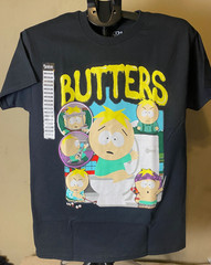 SOUTH PARK Butter Stotch Large Print High Quality Black Graphic Tee- NWT