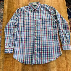 Peter Millar Button Down Men’s Large Multicolored Check Shirt