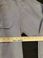 VTG Pendleton Woolen Mills Double Pocket Button Down Cotton Shirt Gray Stripe M