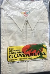 The Genuine Haband Guayabera Shirt Men XL Full-Zip NIP New See Photos