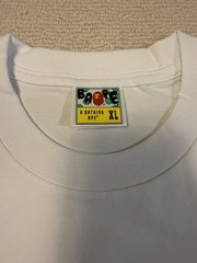 BAPE A Bathing Ape Multi Logo Ape Head Graphic T-Shirt White XL New Authentic