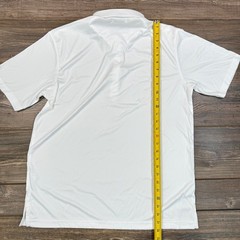 Collars & Co Men Size Medium Relaxed Oxford Dress Collar Polo White Short Sleeve