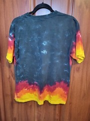 Vintage Jimi Hendrix Authentic Liquid Blue Tie-Dye Fire Flames USA Medium