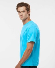 Men’s Performance Athletic Tee Shirt Blue Moisture Wicking Crew Neck Size M