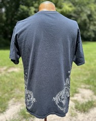 MMA Elite Skull Cross Grunge Cyber Y2K Style Size Large Fight Club