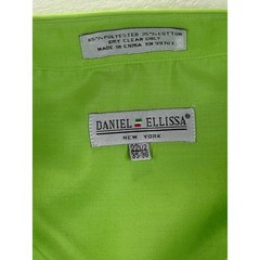 Daniel Ellissa Apple Green Dress Shirt DS3001 Mens 22.5 35-36 Long Sleeve NEW