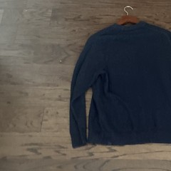 Lululemon Juniors M Navy Solid Knit Crew Neck Long Sleeve Pullover Sweater