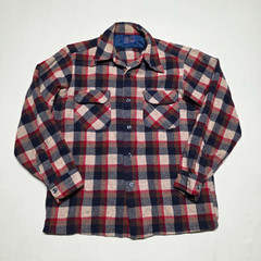 Pendleton Woolen Mills 100% Virgin Wool Shirt Men Medium Plaid Lons Sleeve
