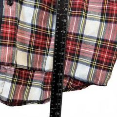 Kleep Menswear Patchwork Plaid and Solid Shirt Large