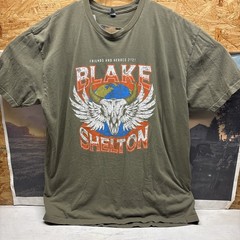 Blake Shelton 2021 Friends & Heroes Concert Tshirt XXL Olive Green Country