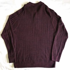 Vintage Cambridge Classics Men’s Medium Burgundy Long Sleeve Polo Shirt Acrylic