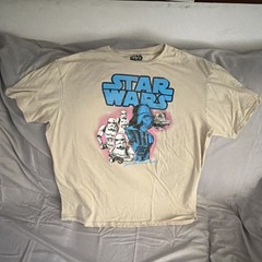 Mad Engine Star Wars Stormtrooper Graphic Beige Cotton Crew Neck Tee Mens 2XL