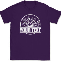 Bowling Your Name Custom Personalized T-Shirt Funny Team Group Tee