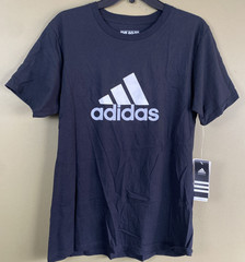 Adidas Black Logo T-Shirt Men’s M The Go-To Tee Short Sleeve NEW Corp Logo Tee