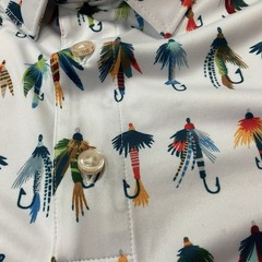 Chubbies Mens Performance Weekend Has Arrived Fly Fishing Lures Polo Shirt L