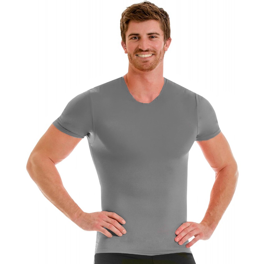 Insta Slim Pro Active Wear Crewneck Compression Under Shirt – Forza Gray
