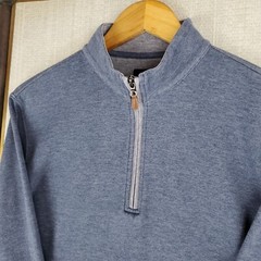 JOHNNIE-O Size Small Mens Blue 1/4 Zip Soft Cotton/Lyocell Pullover Sweatshirt