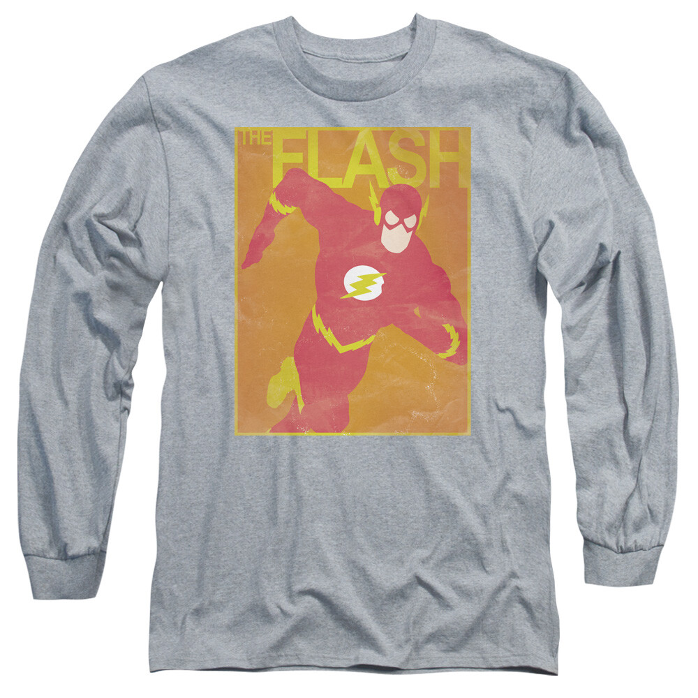 THE FLASH SIMPLE FLASH POST Licensed Men’s Long Sleeve Graphic Tee Shirt SM-3XL