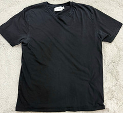Topman Men’s Black Solid Crew Neck Short Sleeve T-Shirt Regular Size M