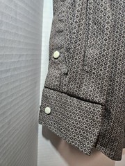 Rafter C Shirt Men’s Medium Pattern Western Pearl Snap Cowboy Rodeo Ranch Gray