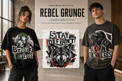 Personalized Grunge Graphic Tee Custom Punk Alternative Streetwear Shirt