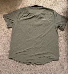 NOMAD Men’s Performance Casual Button-Down Shirt XXL Olive Green Synthetic
