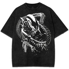 Alien vs Predator Xenomorph Sci-Fi Monster Movie Graphic T-Shirt Retro Horror
