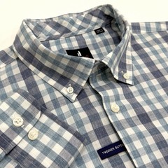 Johnnie-O Plaid Long Sleeve Button Down Sports Mens Shirt Blue Size L $148