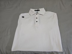 NEW Greyson Arctic White Brrr Chilling Embroidered Familie Golf/Polo Shirt Small