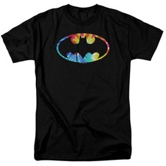 Batman Tie Dye Batman Logo Licensed Adult Unisex T-Shirt Regular Fit Tee SM-6X