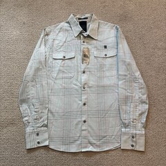 Raw Correctline by G-Star Raw Long Sleeve Snap Western Shirt Size L Green Plaid