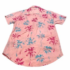 Men Medium Raw Yarn Industries Button Down Floral Hawaiian Stretch Comfort Shirt